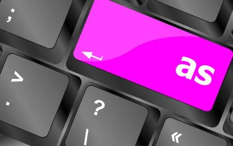 As button on computer keyboard key, notebook or laptop Stock Illustration