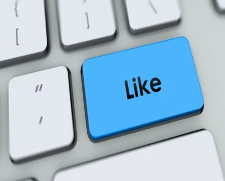 Like button on computer keyboard. Key is pressed, click for HD Stock Footage 35649334