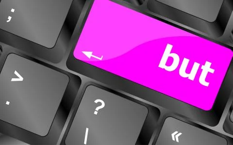 But button on computer pc keyboard key Stock Illustration