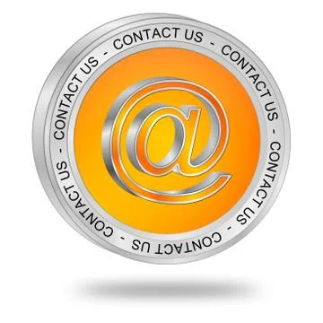 Button contact us - 3D illustration Stock Illustration