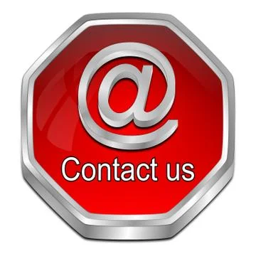 Button contact us - 3D illustration Stock Illustration