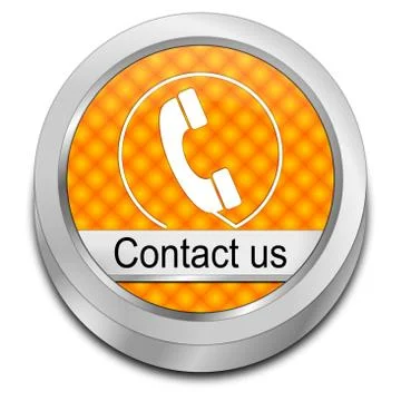 Button contact us - 3D illustration Illustrazione stock