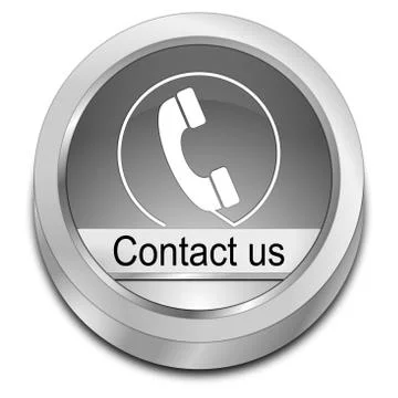 Button contact us - 3D illustration Stock Illustration