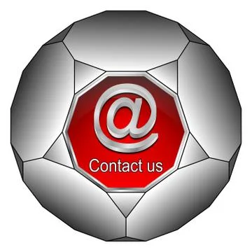 Button contact us - 3D illustration Stock Illustration