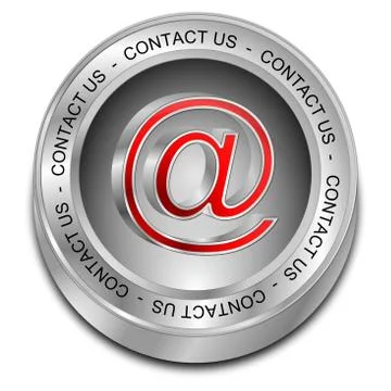 Button contact us - 3D illustration Stock Illustration