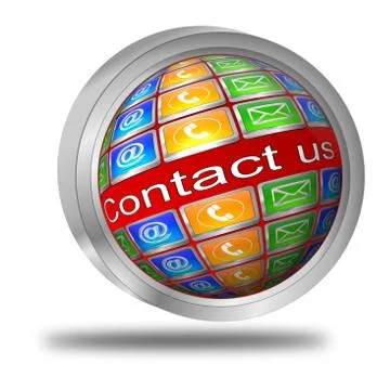 Button contact us Stock Illustration