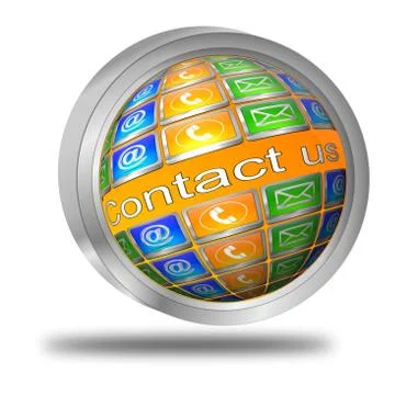 Button contact us Stock Illustration