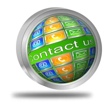 Button contact us Stock Illustration