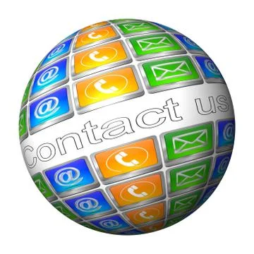Button contact us Stock Illustration