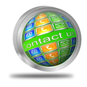 Button contact us Stock Illustration