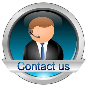 Button contact us Foto stock