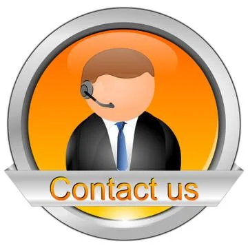 Button contact us Foto stock
