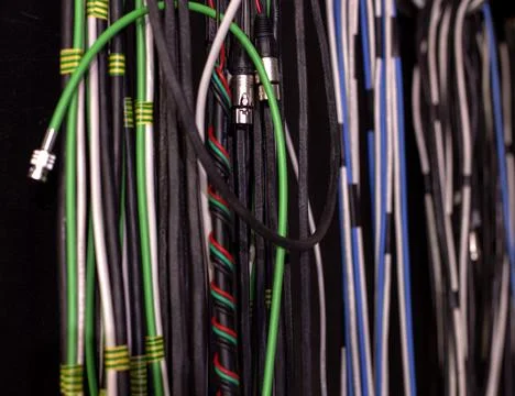 Button on the control panel television equipment. Stock Photos