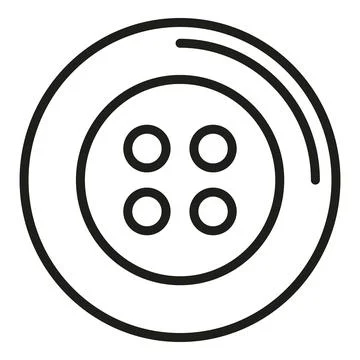 Button craft icon outline vector. Fashion design Illustrazione stock