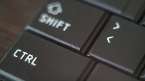 Button Ctrl Black PC Keyboard Typing Stock Footage 47310028