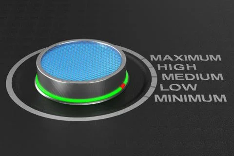 Button on dark background. 3D illustration Stock Illustration