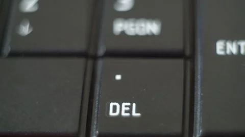 Button Del Black PC Keyboard Typing Stock Footage 47309837