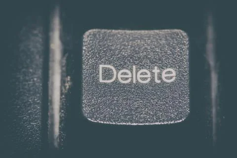 Button delete touch  work lose up press push Stock Photos