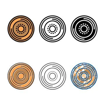 Button denim color types icon vector Stock Illustration