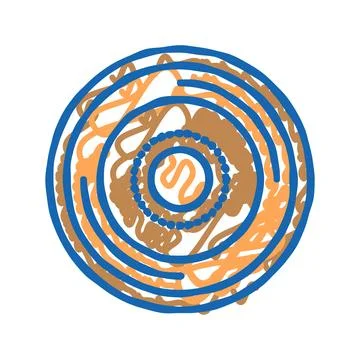 Button denim icon doodle illustration イラスト素材