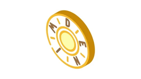 Button denim isometric icon animation Stock Footage 327295681