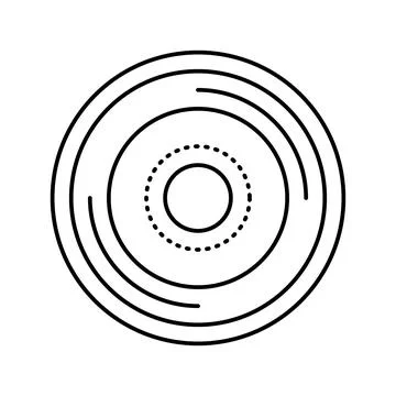 Button denim line icon vector illustration Stock Illustration