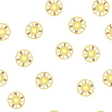 Button denim vector seamless pattern Illustrazione stock