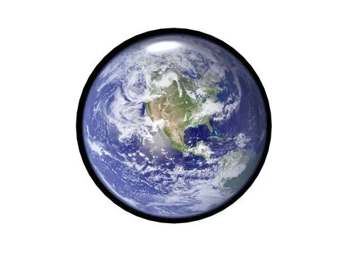 Button der blauen Erde mit Wolken Button der blauen Erde mit Wolken Copyri... Foto stock