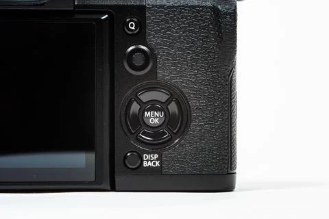 Button details on the back of a digital camera. Stock Photos
