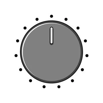 Button dial knob cartoon vector illustration Ilustración de archivo