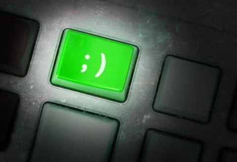 Button on a dirty old panel Stock Photos