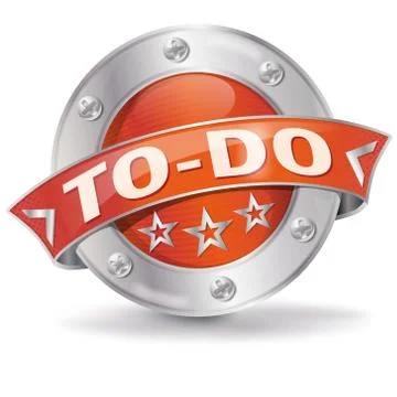Button with a to do list and business concept Stock Illustration
