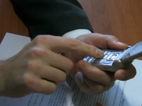 Button does not work on  phone Stock Footage 10901644