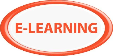 Button e-learning 스톡 일러스트