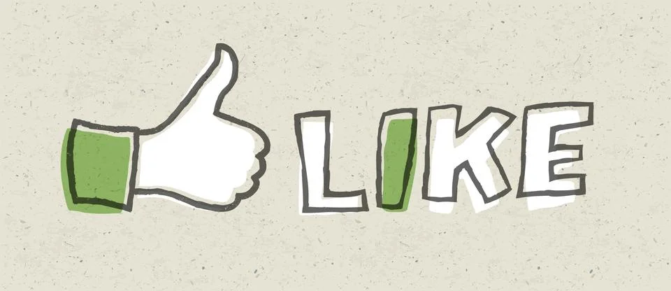 Like button. ecology colors concept. vector, eps10 스톡 일러스트