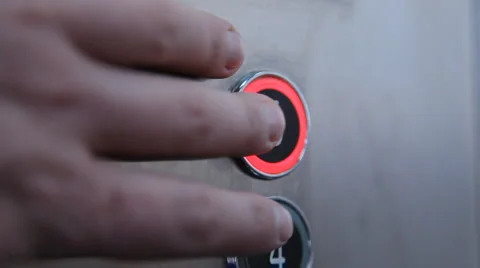Button in the elevator Video stock 2843148