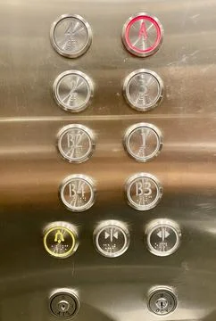 Button elevator Stock Photos