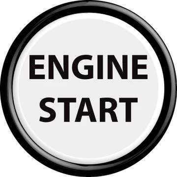 Button engine start Stock Illustration