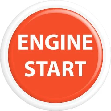 Button engine start Stock Illustration