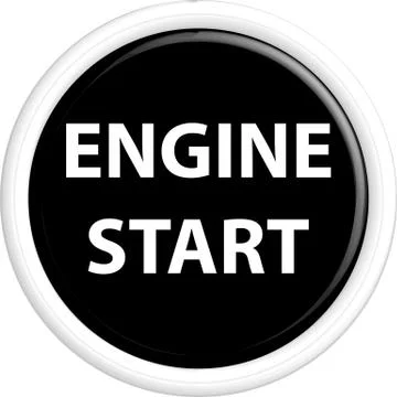 Button engine start Stock Illustration