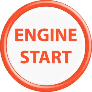 Button engine start Stock Illustration