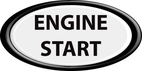 Button engine start Stock Illustration