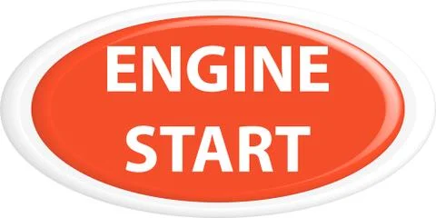 Button engine start Stock Illustration