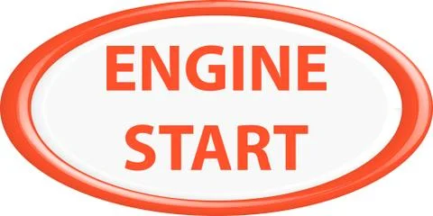 Button engine start Stock Illustration
