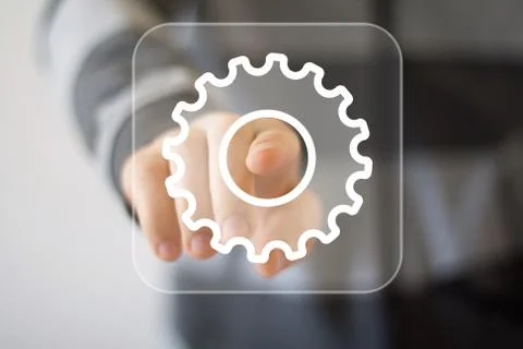 Button engineering business web icon Stock Photos