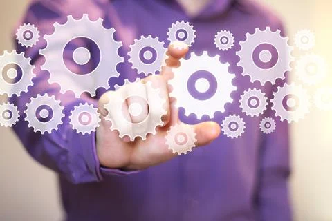 Button engineering business web online icon Stock Photos
