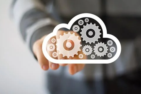 Button engineering cloud business web icon communication Stock Photos