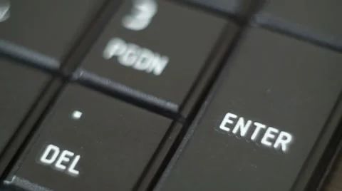 Button Enter Black PC Keyboard Typing Stock Footage 47309839
