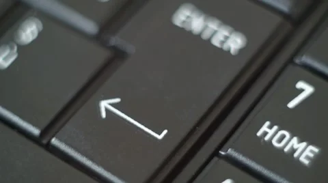 Button Enter Black PC Keyboard Typing Stock Footage 47309941