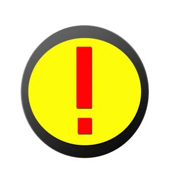 Button exclamation mark Stock Illustration